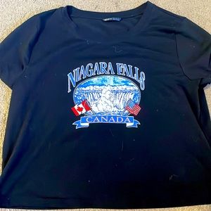 Black Niagara Falls crop top